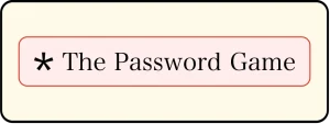 Logotipo de The Password Game